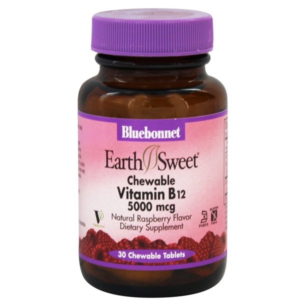 Nutrition EarthSweet Vitamin B12 5000 mcg Chewables, Natural