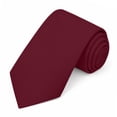 thumbnail image 2 of Jacob Alexander Men's Solid Color Regular Length Neck Tie - Burgundy, 2 of 8