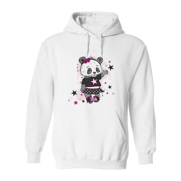 Panda On Roller Skates Hoodie Women -Image by Shutterstock, Female x-Large