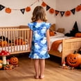 thumbnail image 7 of NIEWTR Halloween for Girls Flutter Sleeve Nightgown Summer Casual Cartoon Print Dress, 7 of 7