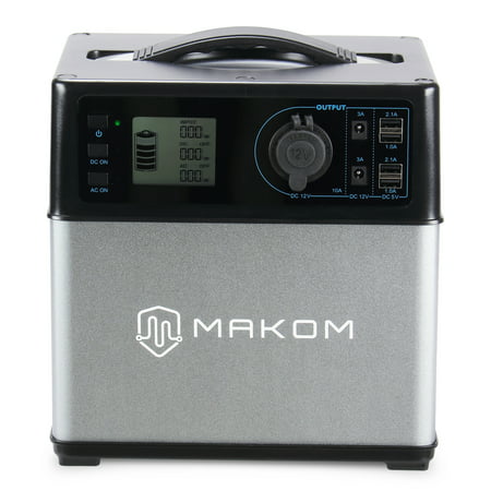 MAKOM 400Wh Portable Generator Power Energy Storage AC Outlet/Cars with 300W AC Pure Sine Wave