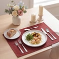thumbnail image 6 of Sm:)e Dark Red Placemats 12 x 18 Inch Set of 4, Seasonal Washable Kitchen Dining Table Decoration for Home Party,240g（0.53lb）, 6 of 7