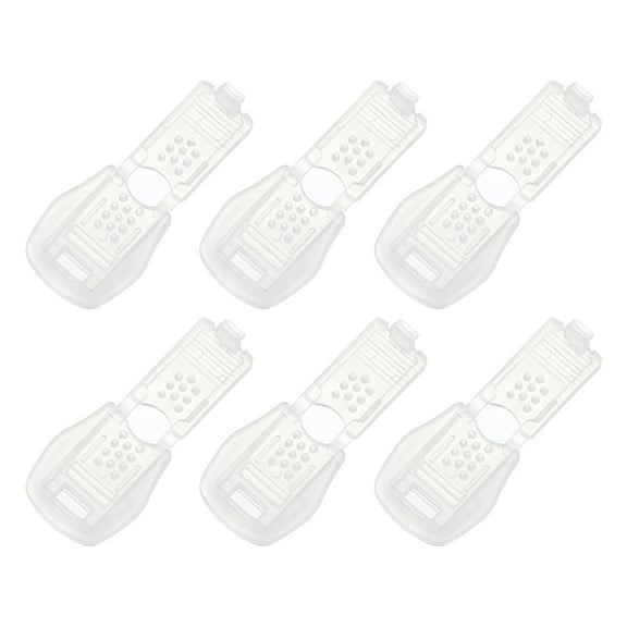 Uxcell 6Pack Nylon Cord End Tips Zipper Pull Cord Stopper Ends Lock (20x15mm, Clear)