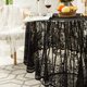 thumbnail image 5 of Nvzi Mantel de encaje negro bordado con elegantes patrones florales, mantel redondo superpuesto para bodas, fiestas, cenas largas, decoración del hogar (redondo-60, negro), 5 of 5