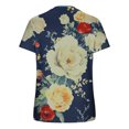 thumbnail image 4 of Camisas de Manga Larga para las Mujeres Suelto Ajuste Impreso Verano Sexy Cuello Redondo Superior, Poliéster Regular, 4 of 5
