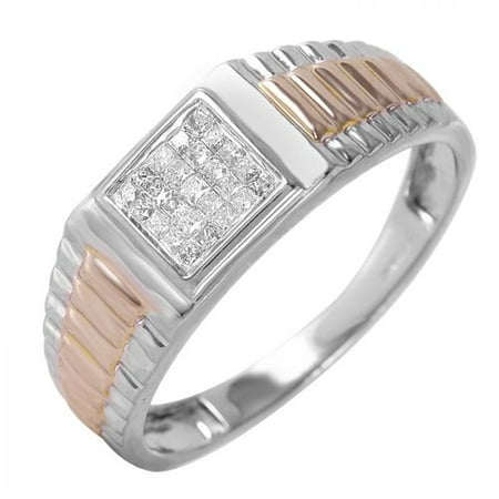 Foreli 0.25CTW Diamond 14K Two tone Gold Ring MSRP$3420.00