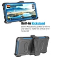 thumbnail image 6 of For Moto G Stylus 2023 Case, Motorola Moto G Stylus 2023 Holster Clip, Tekcoo [Tshell] Shock Absorbing [Blue] Secure Swivel Locking Belt Defender Heavy Full Body Kickstand Carrying Tank Armor Cases, 6 of 8