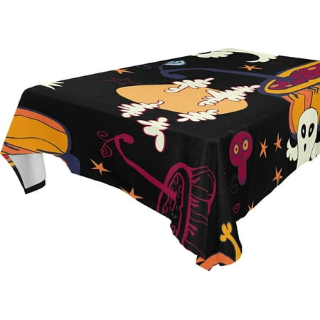 

Hidove Halloween Ghost Tablecloth Waterproof Washable Polyester Square Table Cover Durable Tablecloth for Kitchen Dining Table Party Decor (54 X 54 Inch)