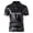 Black, variant on Stand Collar V-Neck Short Sleeve Summer T-shirt Men Shiny Bright Color Clubwear Top Streetwear