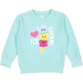 thumbnail image 2 of Inktastic I Love Ice Cream with Cute Ice Cream Cone Toddler Sweatshirt, 2 of 4