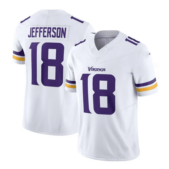 Men's Minnesota Vikings Football Jersey JEFFERSON 18# COUSINS 8# SMITH 22# Adult Sport Jersey