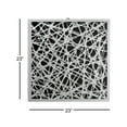 thumbnail image 3 of DecMode Large, Square, Modern Abstract Art Black and White Paper Shadow Box Wall Art, 23.5” x 23.5”, 3 of 4