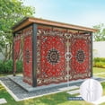 thumbnail image 6 of Red Bohemian Outdoor Curtains for Patio Waterproof,Windproof Privacy Curtains with Weighted Bottom,Boho Flower Abstract Modern Retro Art Outside Drapes for Picnic Garage Yard Cabana 54"x95" 2 Panel, 6 of 8