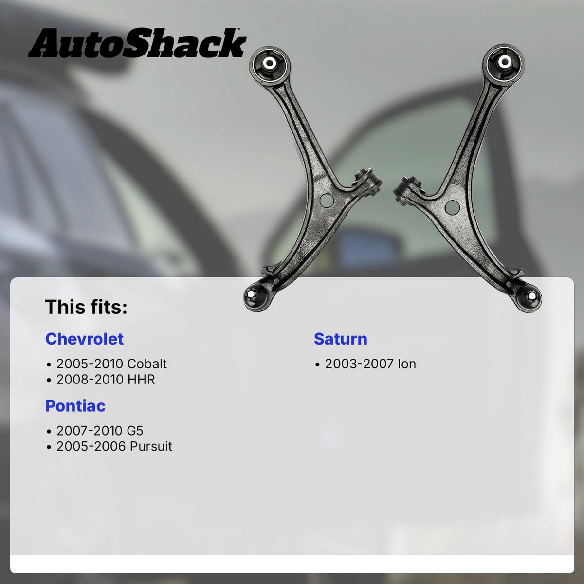 AutoShack Front Left Lower Control Arm and Ball Joint with Bushings for Chevrolet, Saturn & Pontiac, Cobalt 2005-2010 HHR 2008-2010 Ion 2003-2007 G5 2007-2010 Pursuit 2005-2006, FWD L4 2.0L 2.2L 2.4L
