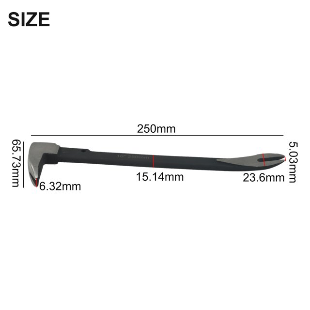 BTOER 1 Pce Extracteur d'Ongles Outil Extracteur Argent/noir Précision Extracteur d'Ongles Outil Multi-Usage pour Menuiserie