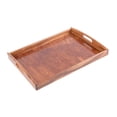 thumbnail image 1 of Bandeja de madera multiusos con 2 asas, despensa, encimera, cocina, centro de mesa, organizador de mesa rectangular, bandeja para servir, bandeja para grande Gloria bandeja de almacenamiento, 1 of 9