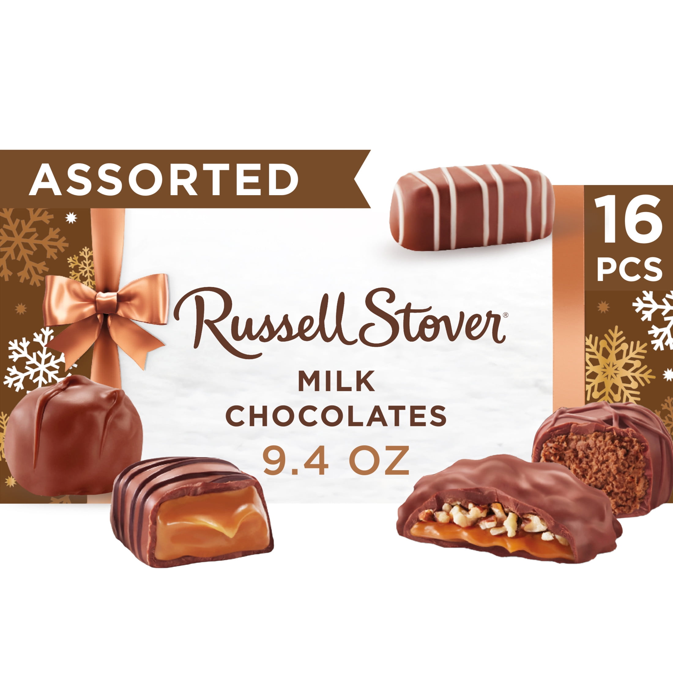 (2 pack) RUSSELL STOVER Christmas Milk Chocolate Candy Assortment Gift Box, 9.4 oz.