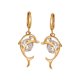 thumbnail image 1 of par de pendientes de circonita con forma de delfín para mujer, sencillos, con personalidad salvaje, elegantes, joyería decorativa (dorados), 1 of 5