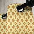 thumbnail image 4 of Ambesonne Retro Grommet Curtain, Old Fashioned Rhombus, 50" x 54", Pale Yellow Amber, 4 of 6