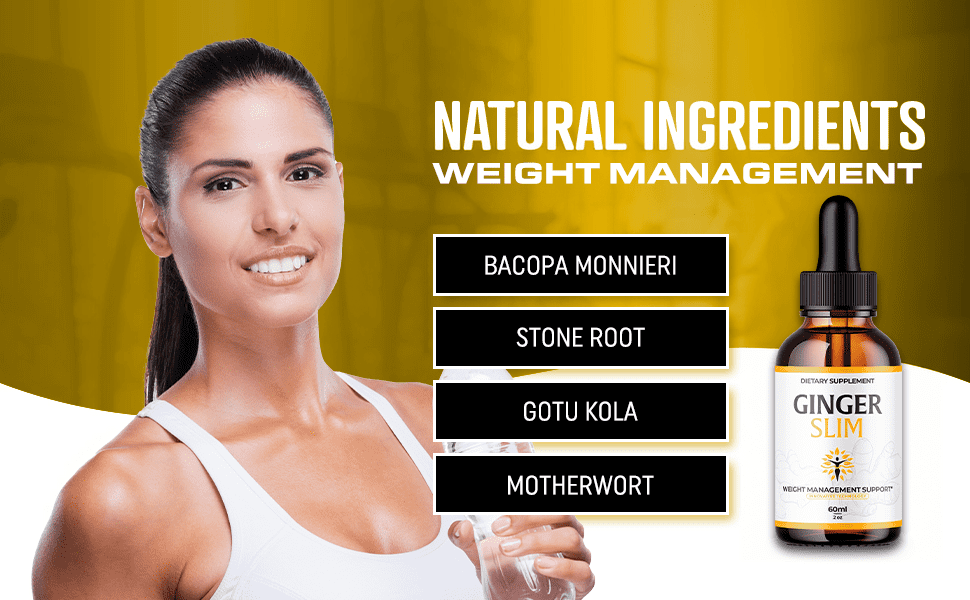 Ginger Slim Drops Advanced Formula Liquid Supplement All Natural Vitamin Tincture 180ML
