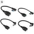 thumbnail image 3 of Naierhg USB 3.0 Type A 90 Degree Right Angled Male to Female Extension Adapter Black, 3 of 8