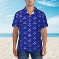 thumbnail image 2 of Sikiie Hockey Print Men's Hawaiian Shirt, Summer Beach Button Pocket Short Sleeve T-Shirt,XX-Large, 2 of 7