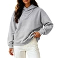thumbnail image 3 of Gtoiithly Boys Girls Solid Casual High Neck Pocket Long Sleeve Hoodie Sweatshirt Pullover Soft Comfortable Everyday Wear 2-Grey XL, 3 of 6