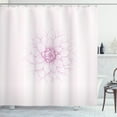 thumbnail image 1 of Ambesonne Dahlia Shower Curtain, Close up Petal Sketch, 69"Wx84"L, Maroon White, 1 of 3
