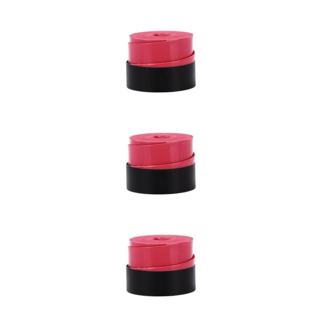 mmirethe Raquette de Badminton avec Technologie Rapide à Sec - Ruban Adhésif de Longue Durée Raquette de Surface Multiple sur Rouleau Rouge pack 3Set