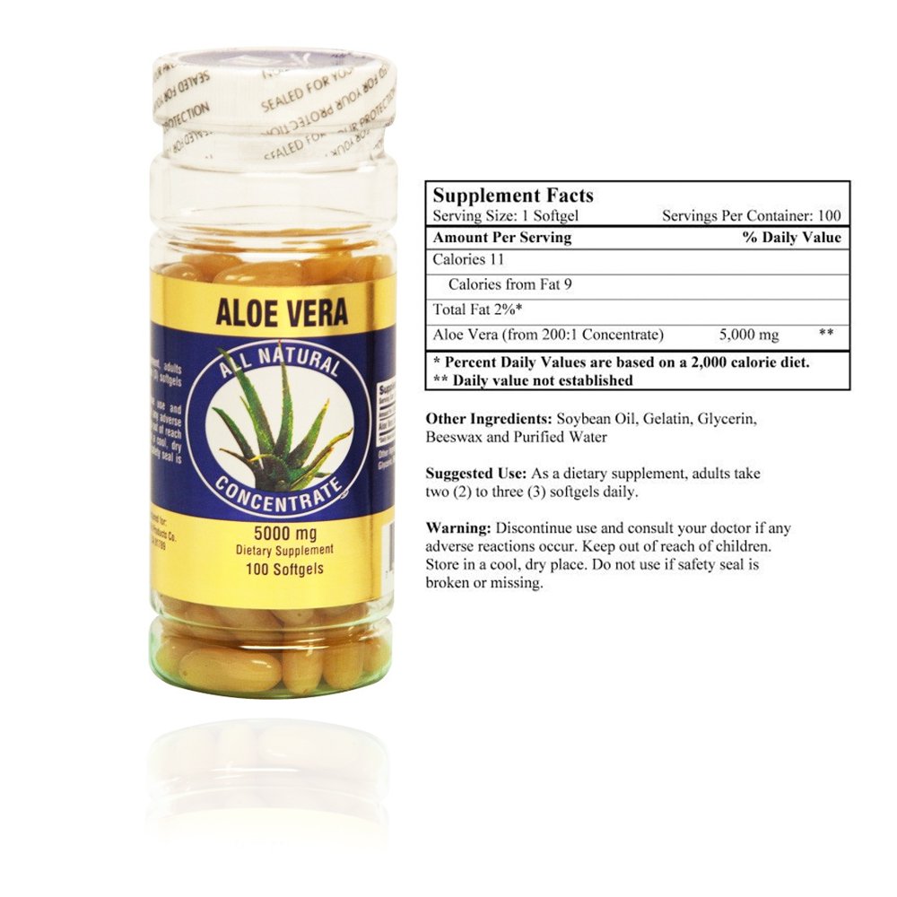 Aloe Vera (100 Softgels/ 5,000 Mg)