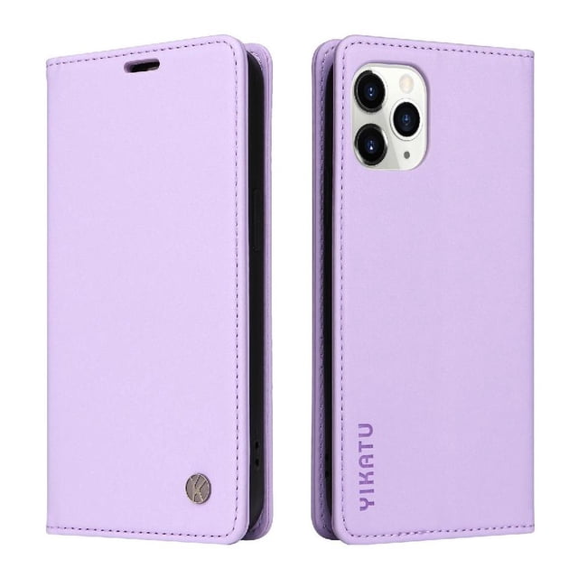 Funda para iPhone 11 Pro Max Estuche de Cuero PU Tipo Cartera con Ranuras para Tarjetas y Cierre Magnético