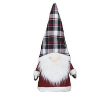 Iumwxz Cute Santa Claus Red Black Plain Hat Christmas Tree topper,Christmas Tree toppers On Clearance, for Winter Party Xmas Tree Decorations Ornaments Non-Woven Fabric 13.8x25.2in