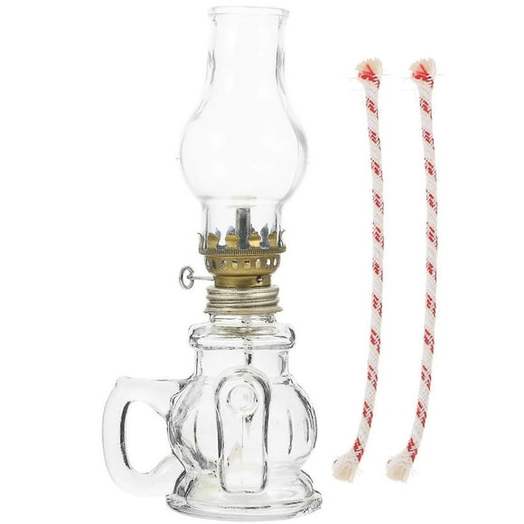 1 Set Vintage Oil Lamp Glass Kerosene Oil Lamp For Home Emergency Lighting No Oil