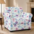 thumbnail image 2 of Chririnla 2 Piece Armchair Sofa Covers, Watercolor Floral Spandex Stretch Couch Slipcover for Living Room, Pet and Kid Friendly Home Decor, 2 of 8