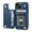 Blue, variant on Leather Case with Flip Back Wallet For iPhone 15 Plus
