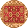 thumbnail image 1 of Ahgly Company Indoor Round Oriental Orange Traditional Area Rugs, 8' Round, 1 of 4
