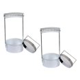 thumbnail image 2 of 2pcs Stainless Steel Brush Cleaning Barrel with Integrated Drying Rack Paint Brush Washer for Artists Oil Painting Tools Organizer for Studio or Home, 2 of 4
