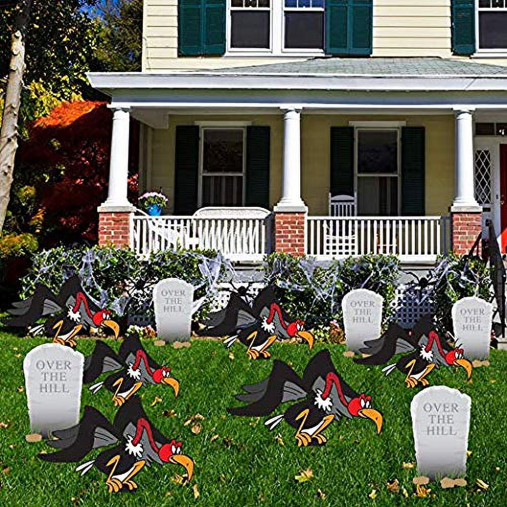 VictoryStore Yard Decorations: Birthday Yard Cards, Over The Hill with Buzzards and Tombstones Yard Decorations, Set of 11 with Stakes 12361