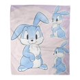 thumbnail image 1 of JSDART Throw Blanket 58x80 Inches Cute Cartoon Rabbits Grouped and Layered for Easy Editing Warm Flannel Soft Blanket for Couch Sofa Bed, 1 of 1