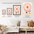 thumbnail image 3 of Abstract With a Hint Of Flower Bohemian Floral Watercolour Painting Pink Yellow Blue Bright Pastel Art Print Framed Poster Wall Decor 12x16 inch, 3 of 5