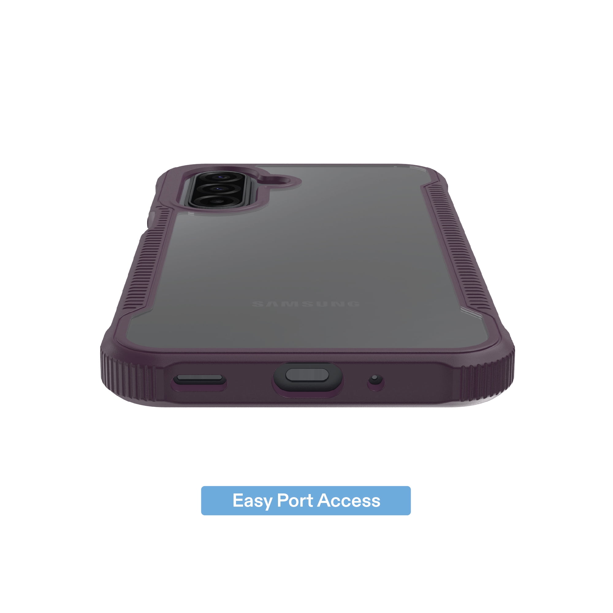 onn Dual-Layer Phone Case for Samsung Galaxy for A17 5G - Purple/Clear