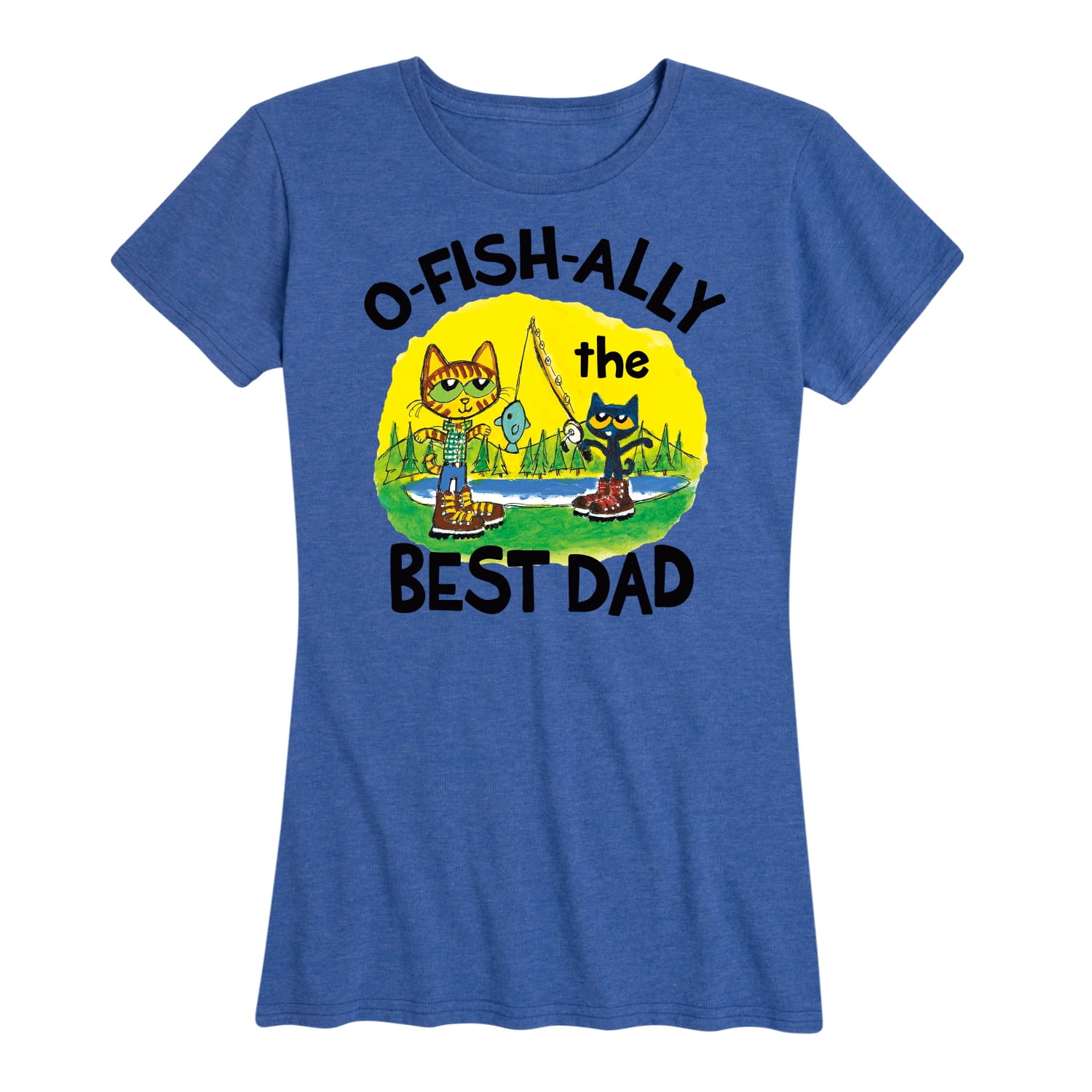 Pete The Cat OFishally The Best Dad Women's Short Sleeve Graphic