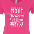 thumbnail image 4 of Inktastic Breast Cancer Awareness Fight Believe Hope Survive Women's T-Shirt, 4 of 5