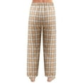 thumbnail image 4 of Labakihah pants for women Women Casual Plaid Pajama Pants Soft Pants Loose Homewear Sleepwear Pants Yellow, 4 of 9