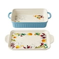 thumbnail image 3 of The Pioneer Woman Willow 3.38-Quart Rectangular Stoneware Baking Dish with Platter Lid, 3 of 5