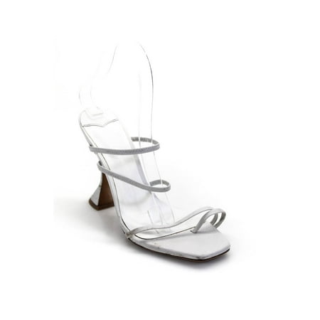 

Pre-owned|Tony Bianco Womens Strappy Stiletto Mules Sandals White Size 9