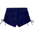 thumbnail image 5 of PEASKJP Women's Swimwear Bottoms Women's High Waisted Full Coverage Cheeky Bikini Bottoms Tummy Control Adjustable Dtawstring Swim Bottoms (Navy,L), 5 of 5