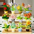 thumbnail image 2 of Building Block Toys for Lego Flowers Roses Sunflower Potted Plant Model Never Fade Flowers Interior Decorations 3D Puzzle Toys, 2 of 6
