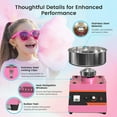 thumbnail image 3 of BLITZHOME Cotton Candy Machine,1000W Electric Commercial Cotton Candy Maker,with Stainless Steel Bowl, Sugar Scoop,Easy & Safe to Use, 3 of 9