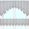 thumbnail image 4 of Bearachild 2X cortina de ventana de encaje de fibra, cortinas extraíbles portátiles lavables para interior, dormitorio, cocina, cafetería, decoración Type7 NO7 Bearachild JJ25840-01, 4 of 6